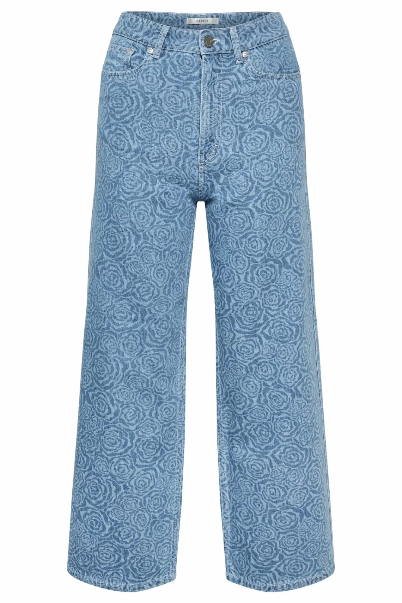 Gestuz Jeans>Abrilgz Jeans Light Blue Laser Print