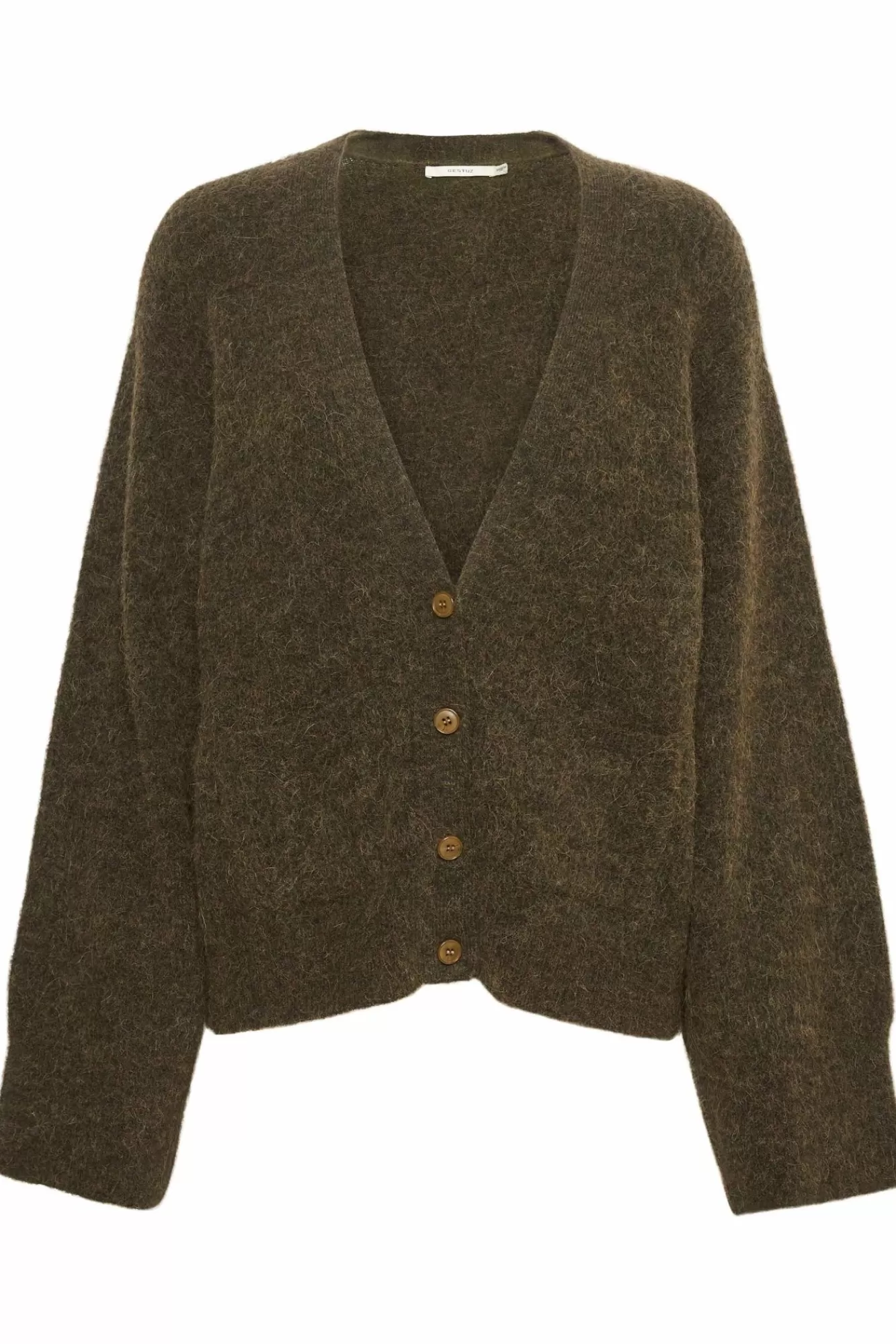 Gestuz Gensere & Cardigans>Alphagz Cardigan Dark Olive Melange