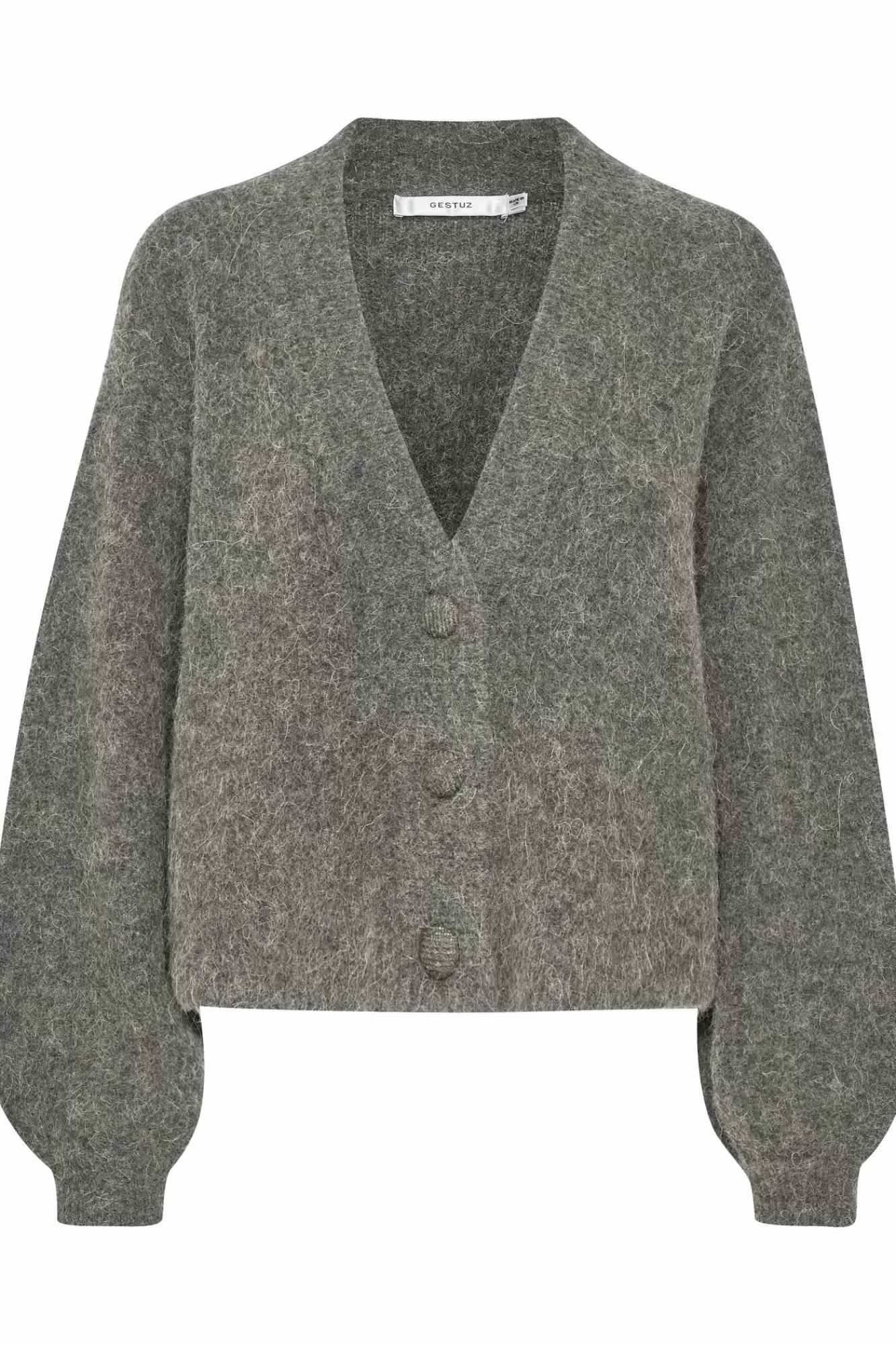 Gestuz Gensere & Cardigans>Alphagz Cardigan Stone Grey Melange