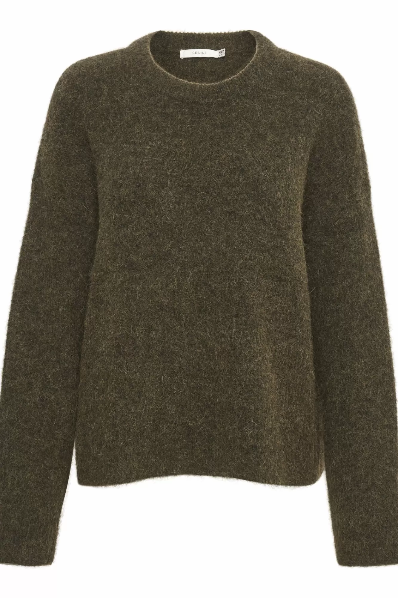 Gestuz Gensere & Cardigans>Alphagz Genser Dark Olive Melange