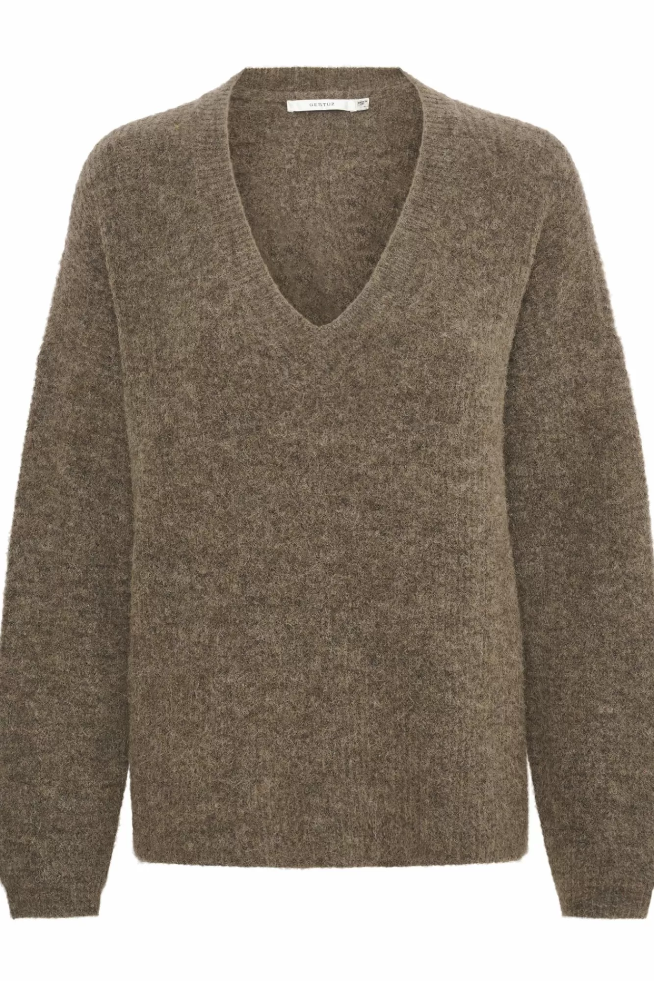 Gestuz Gensere & Cardigans>Alphagz Genser Dark Sand Melange