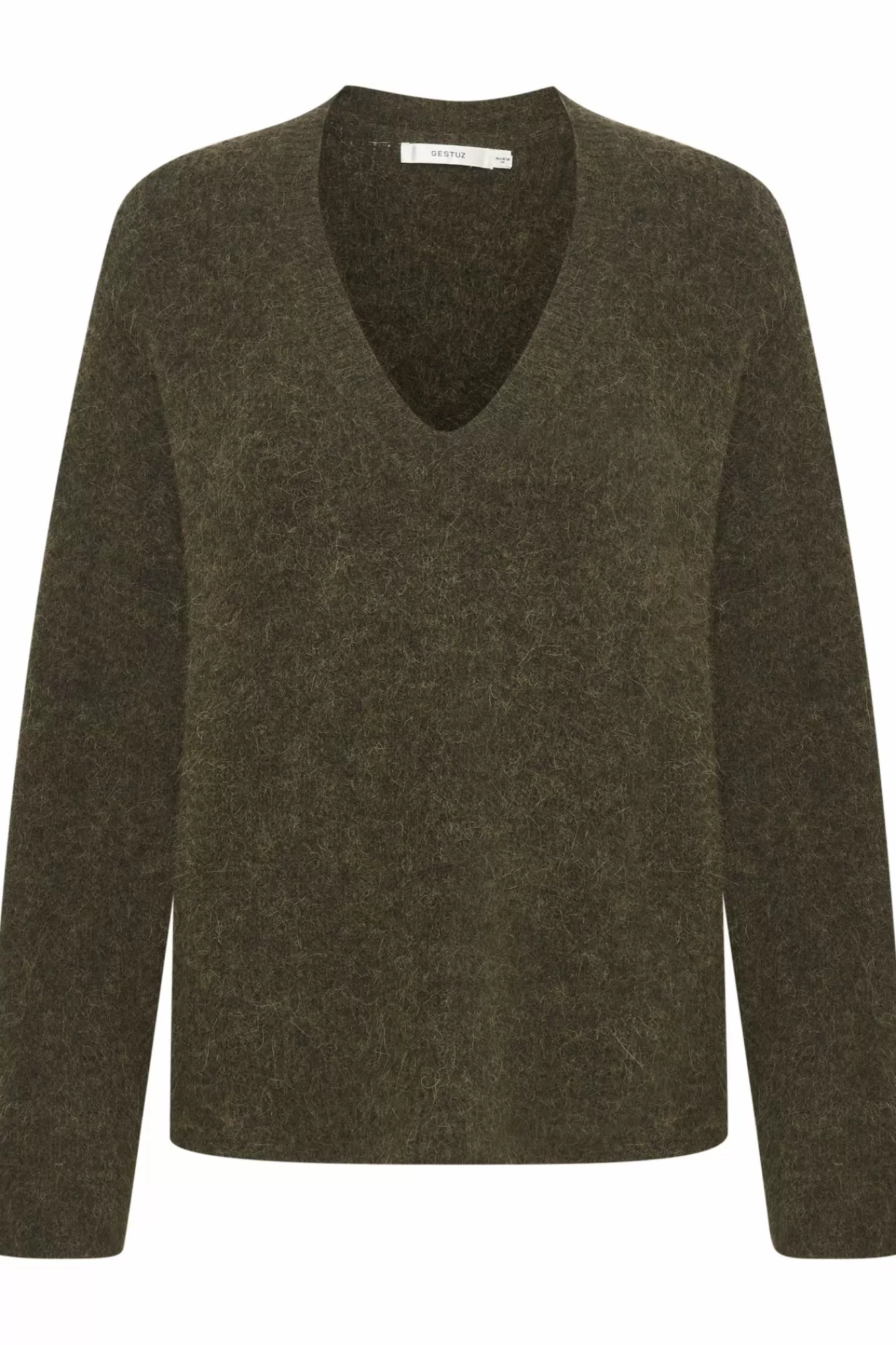 Gestuz Gensere & Cardigans>Alphagz Genser Dark Olive Melange