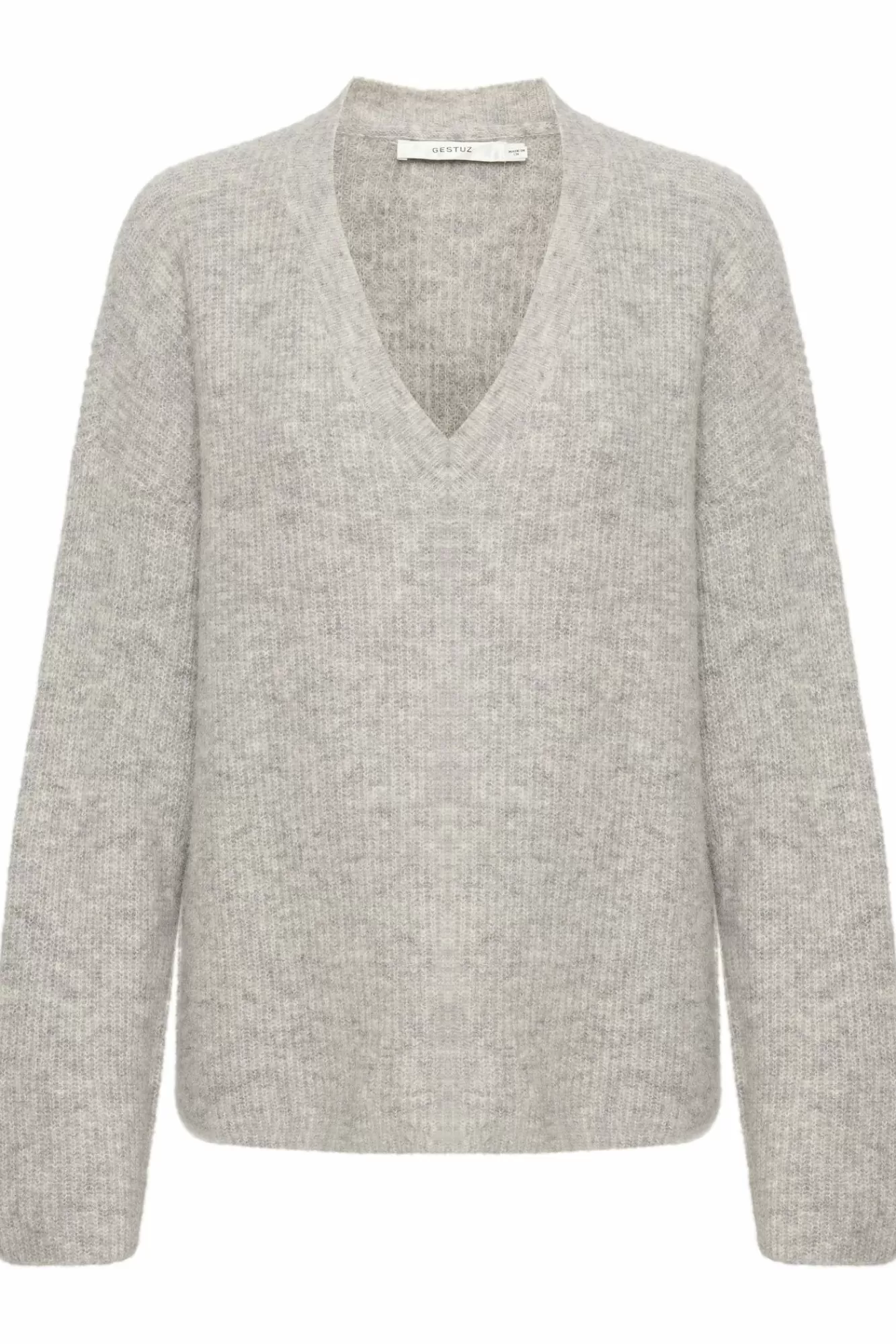 Gestuz Gensere & Cardigans>Alphagz Genser Light Grey Melange