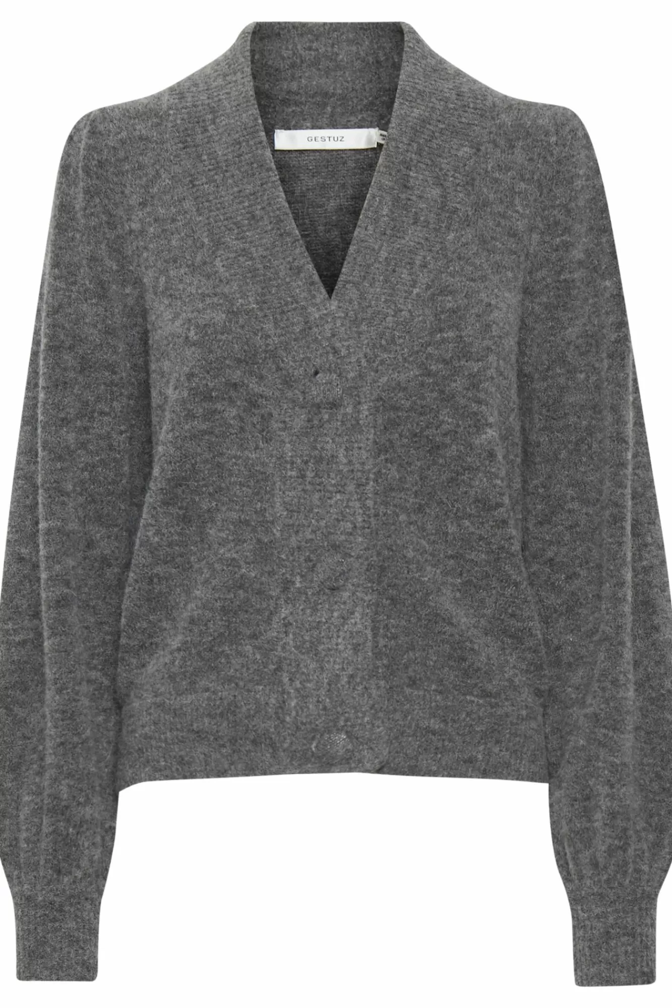 Gestuz Gensere & Cardigans>Alphagz Strikket Cardigan Dark Slate Melange