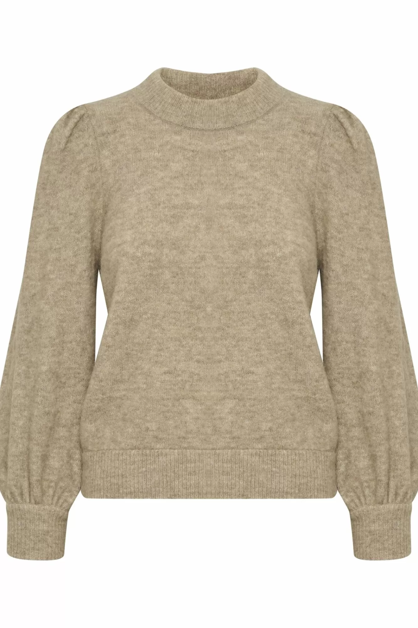 Gestuz Gensere & Cardigans>Alphagz Strikket Pullover Warm Sand Melange