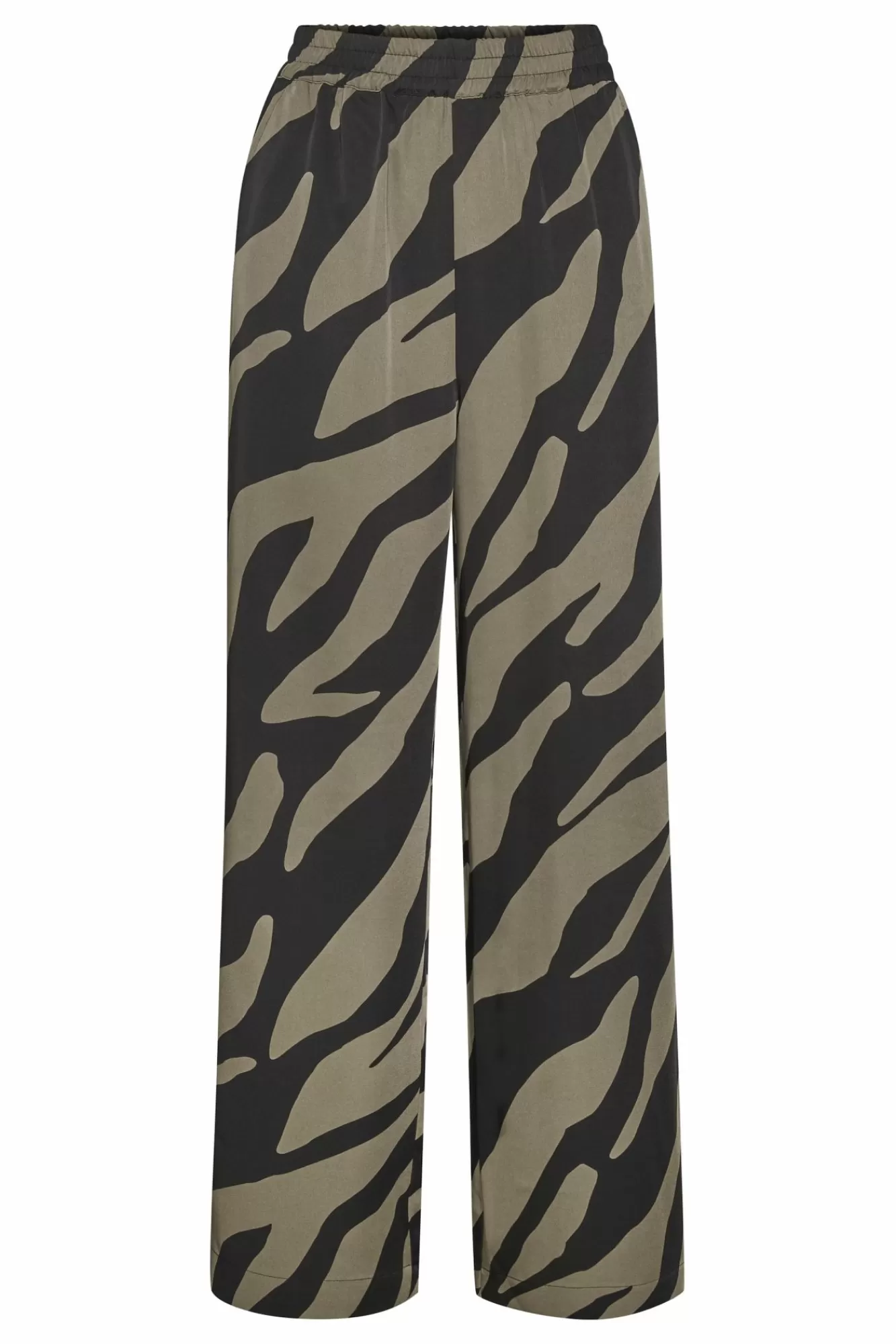 Gestuz Bukser>Bothildegz Pants Casual Maxi Zebra Black/Walnut