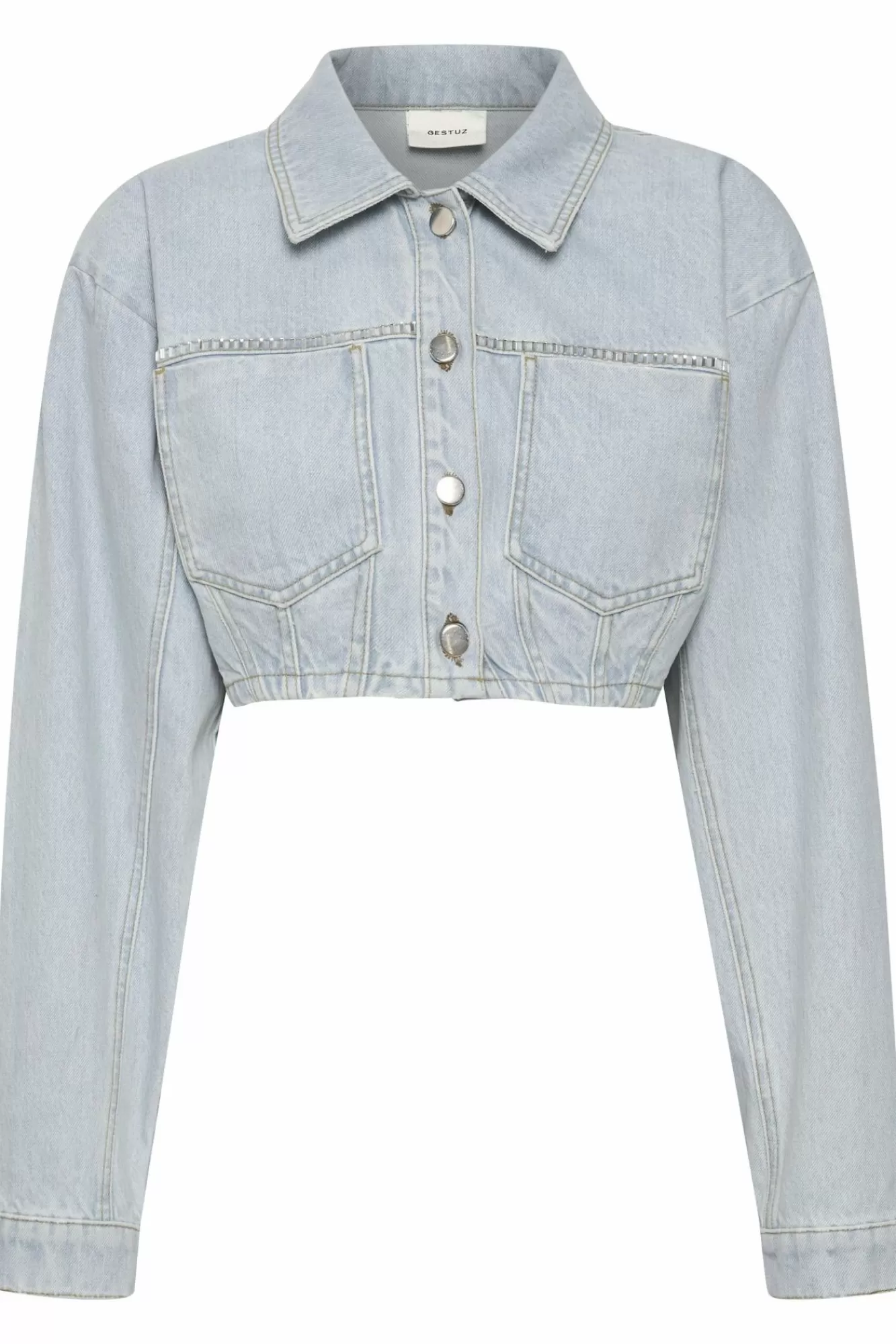 Gestuz Frakker & Jakker>Caliagz Denim Jakke Light Blue