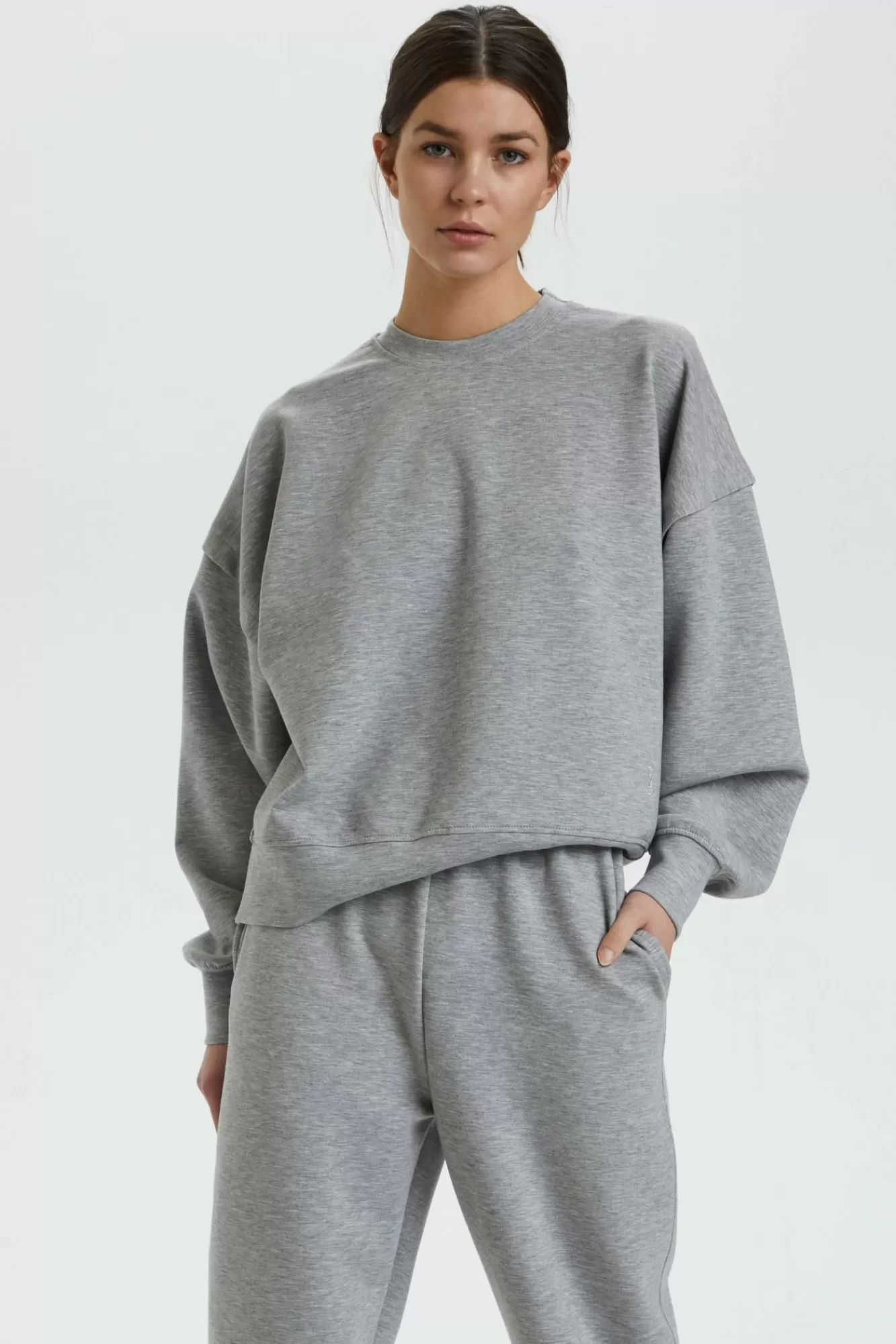 Gestuz Skjorter & Bluser>Chrisdagz Sweatshirt Light Grey Melange