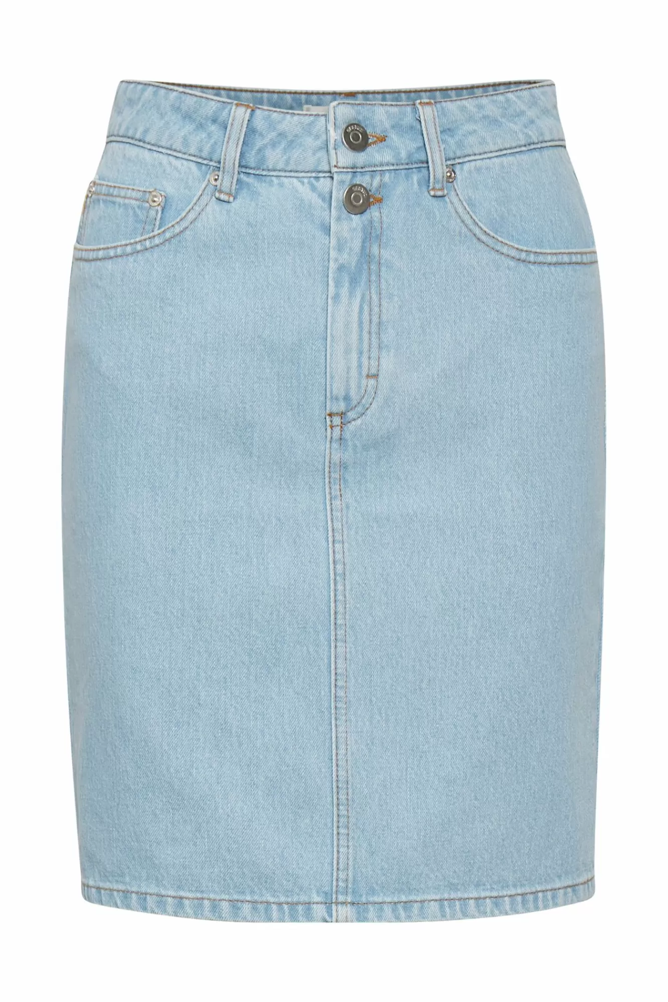 Gestuz Skjørt>Dacygz Denim Skjørt Light Blue Vintage