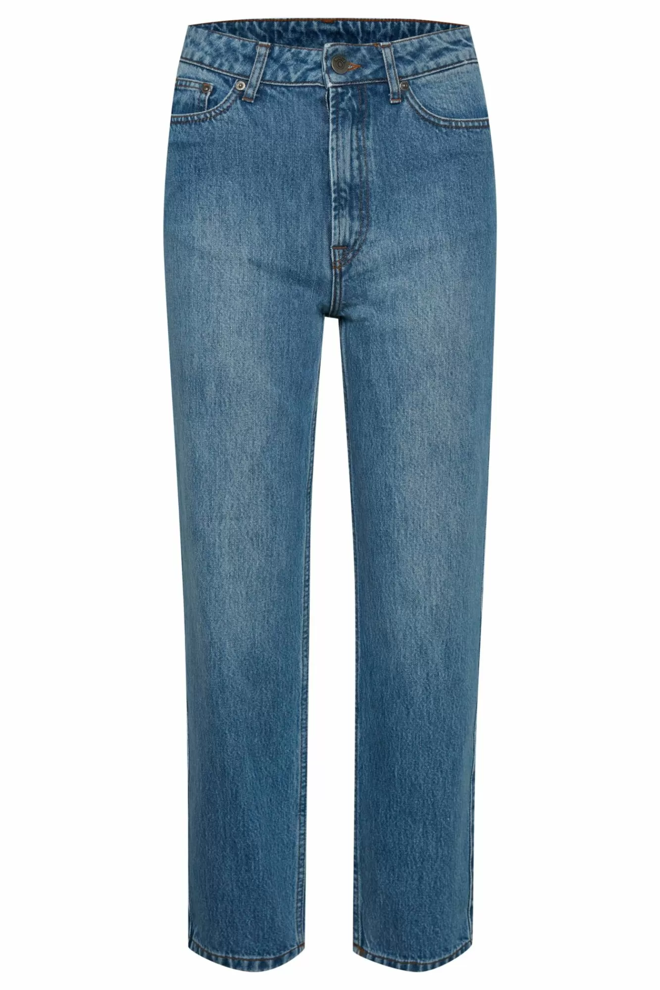 Gestuz Jeans>Dacygz Hw Straight Jeans Medium Blue