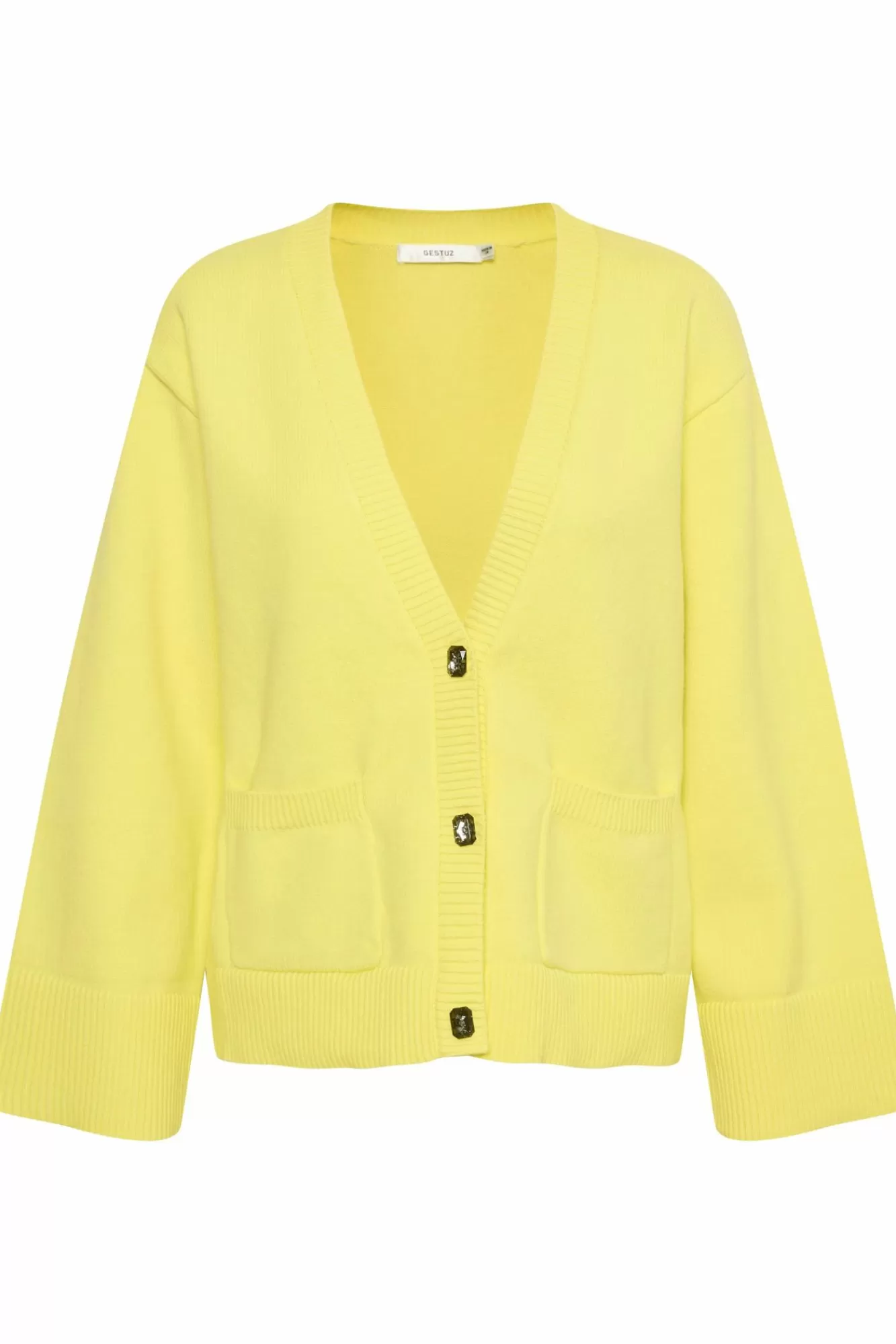 Gestuz Gensere & Cardigans>Emblagz Cardigan Sunny Lime