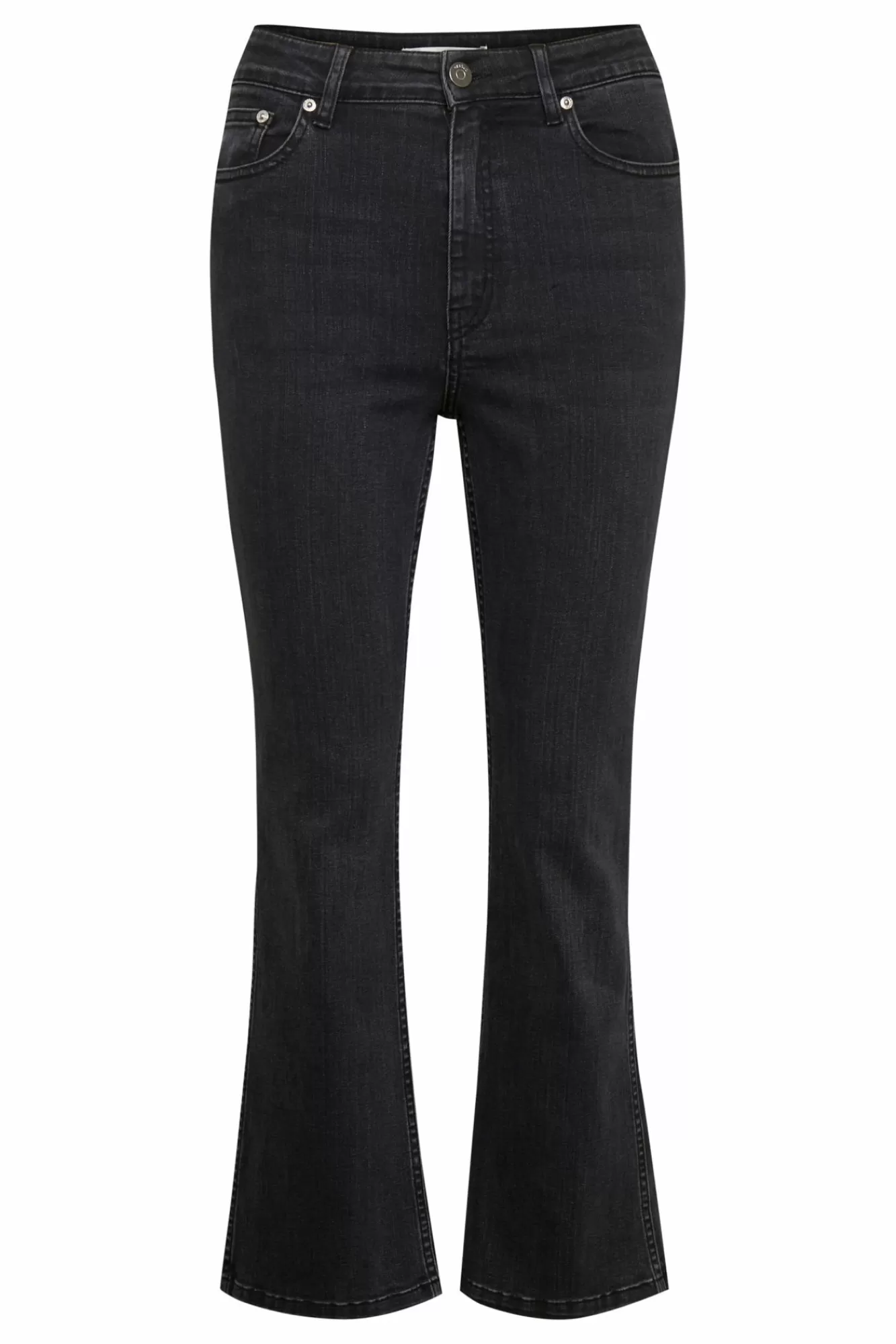 Gestuz Jeans>Emilindagz Hw 7/8 Flared Jeans Washed Grey