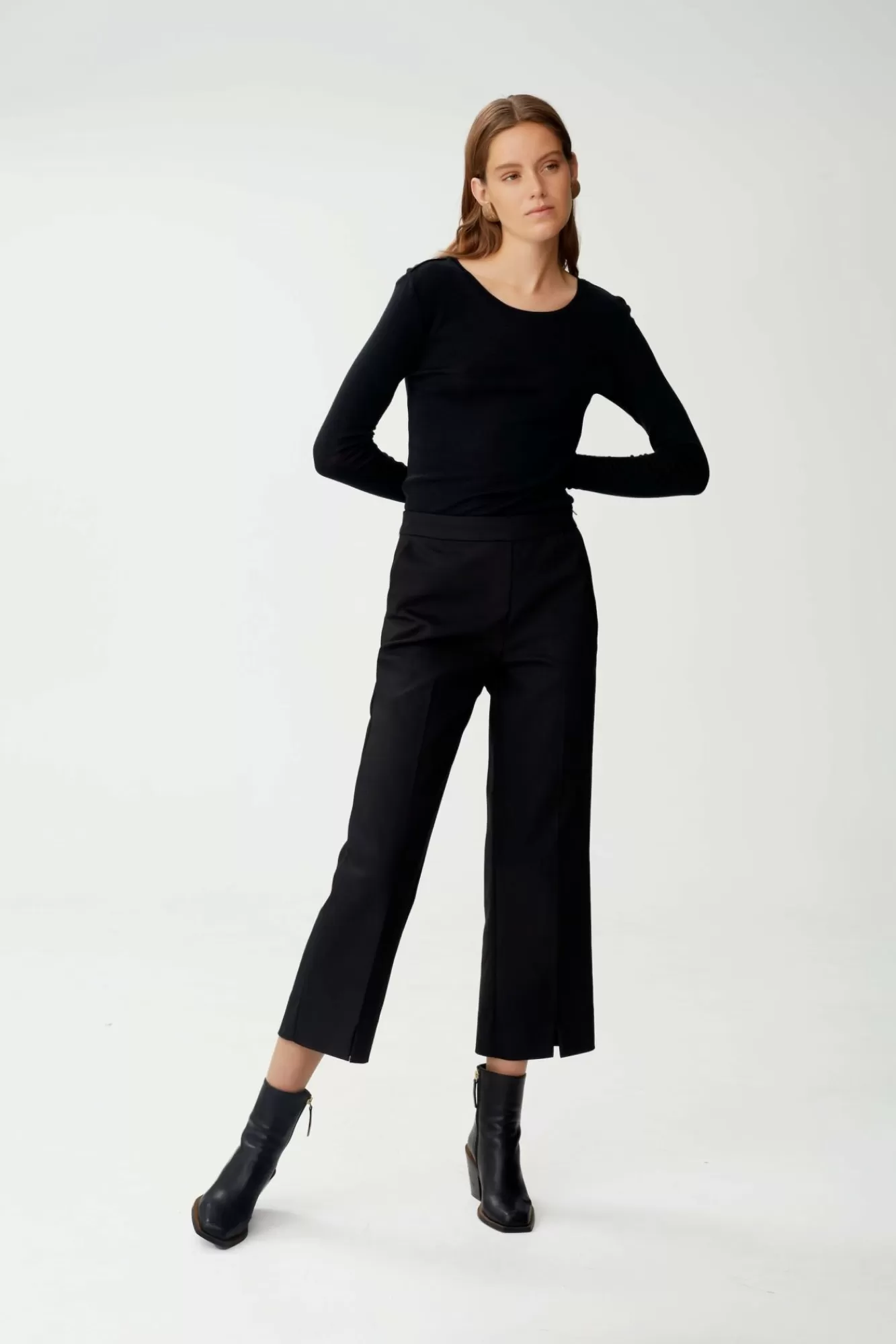 Gestuz Bukser>Hazalgz Sid Flared Culotte Black