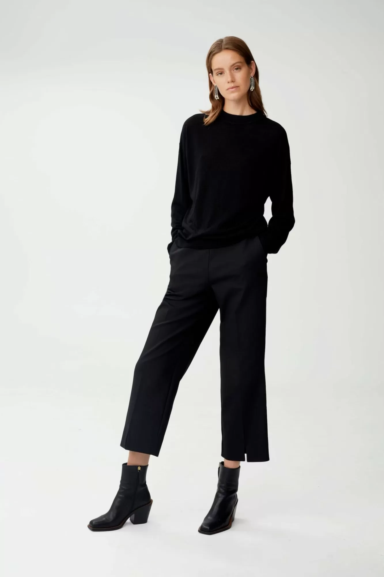 Gestuz Bukser>Hazalgz Sid Flared Culotte Black