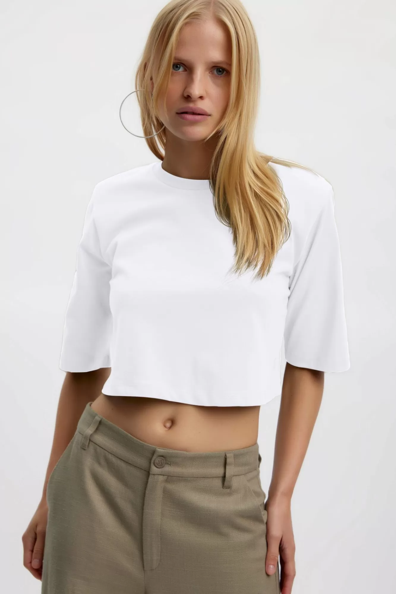 Gestuz Topper & T-Shirts>Jorygz Cropped T-Shirt Bright White