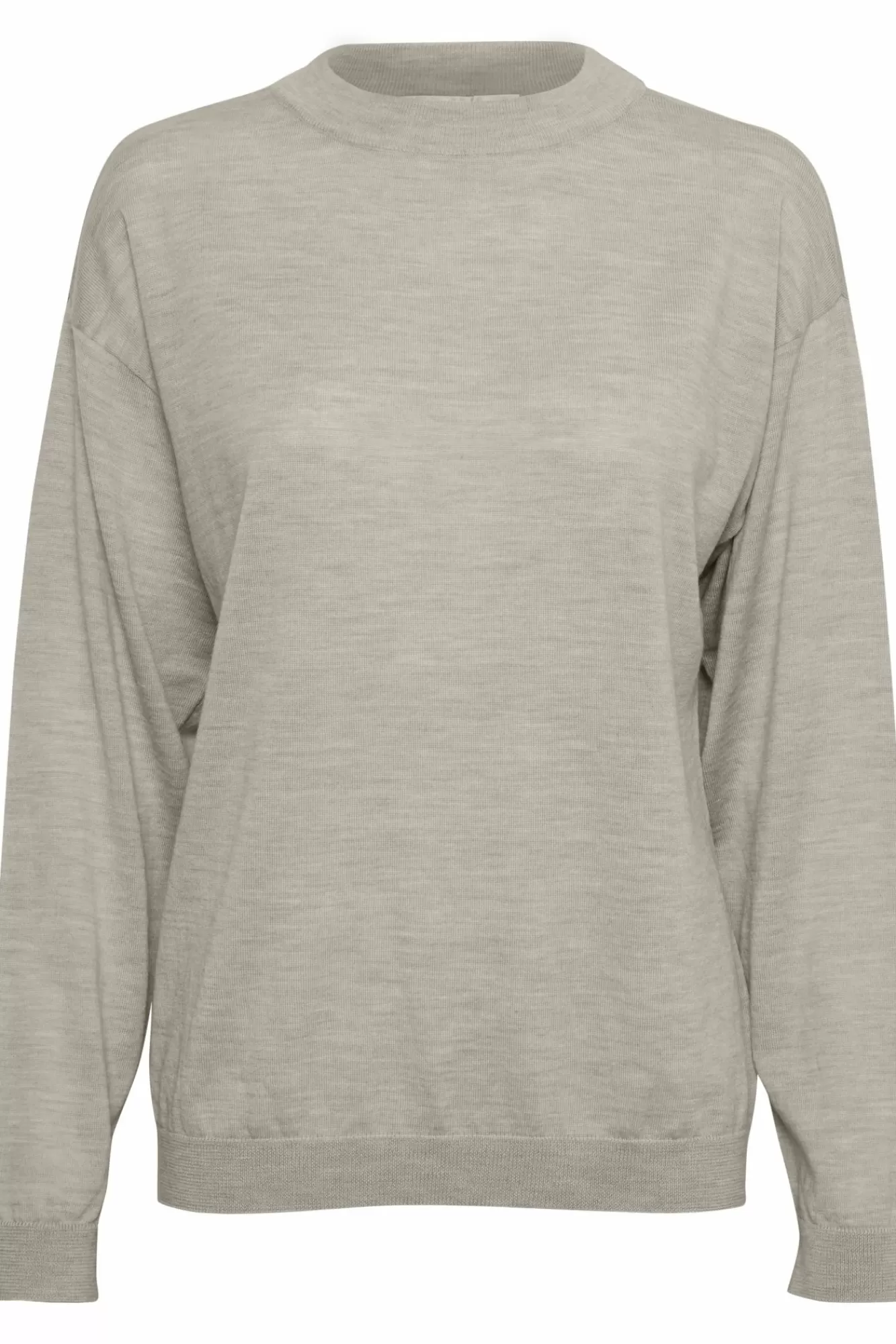 Gestuz Gensere & Cardigans>Merinagz Strikket Pullover L.Grey Melange