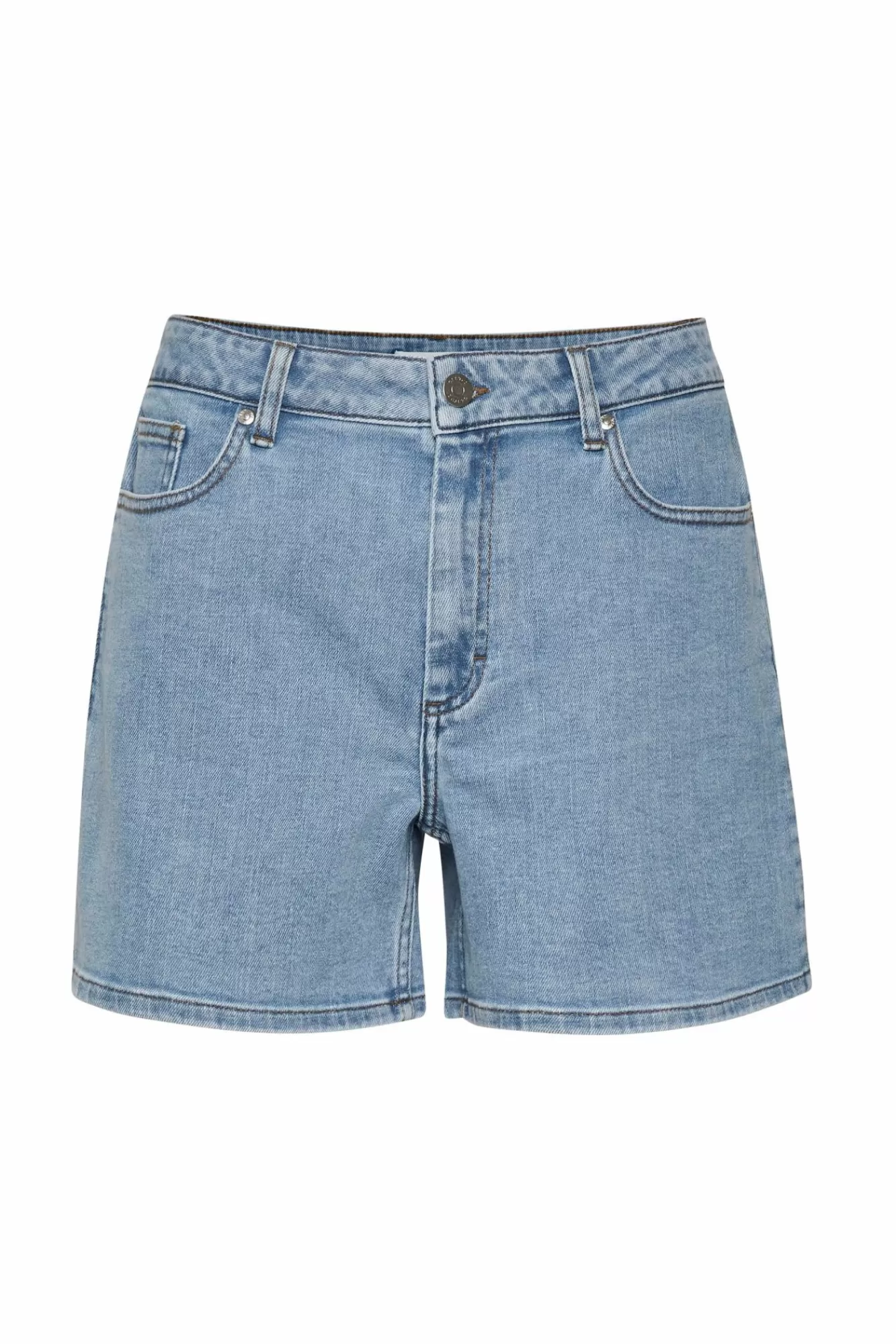 Gestuz Shorts>Moniqgz Shorts Washed Mid Blue