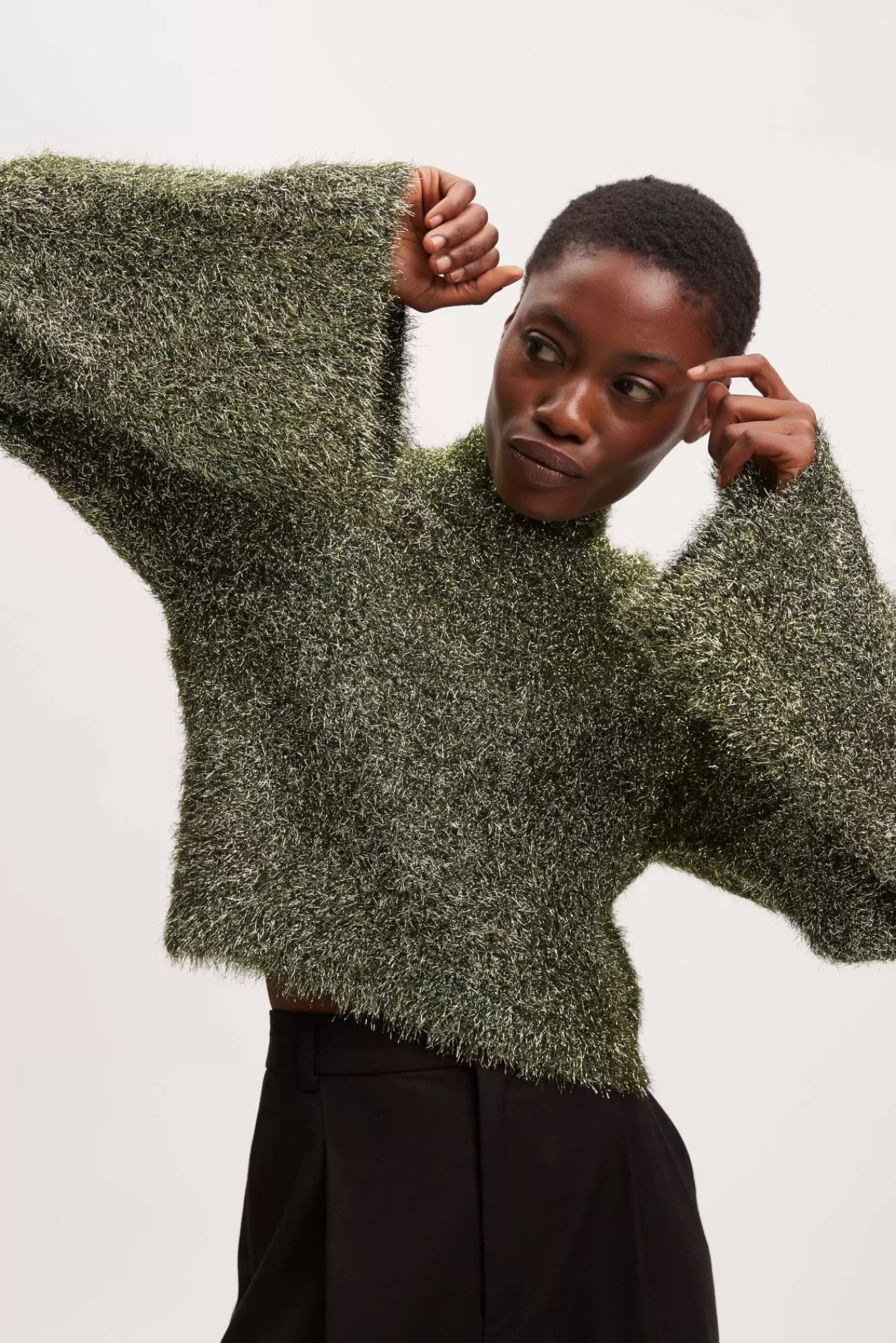 Gestuz Gensere & Cardigans>Montellagz Pullover Green Glitter