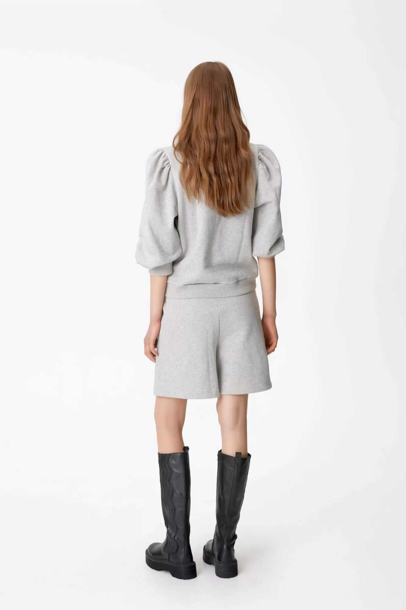 Gestuz Shorts>Nankitagz Hw Shorts Light Grey Melange
