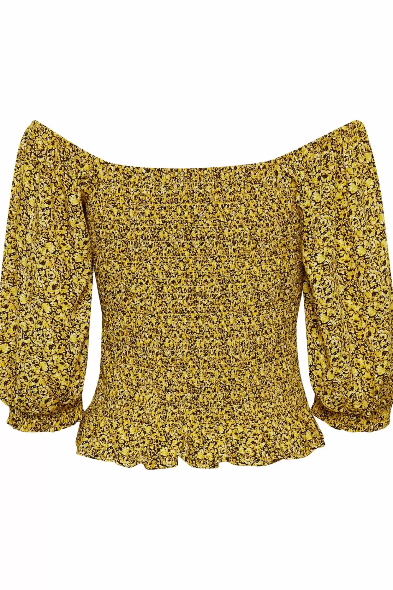 Gestuz Topper & T-Shirts>Saraleegz Top Yellow Mini Flower