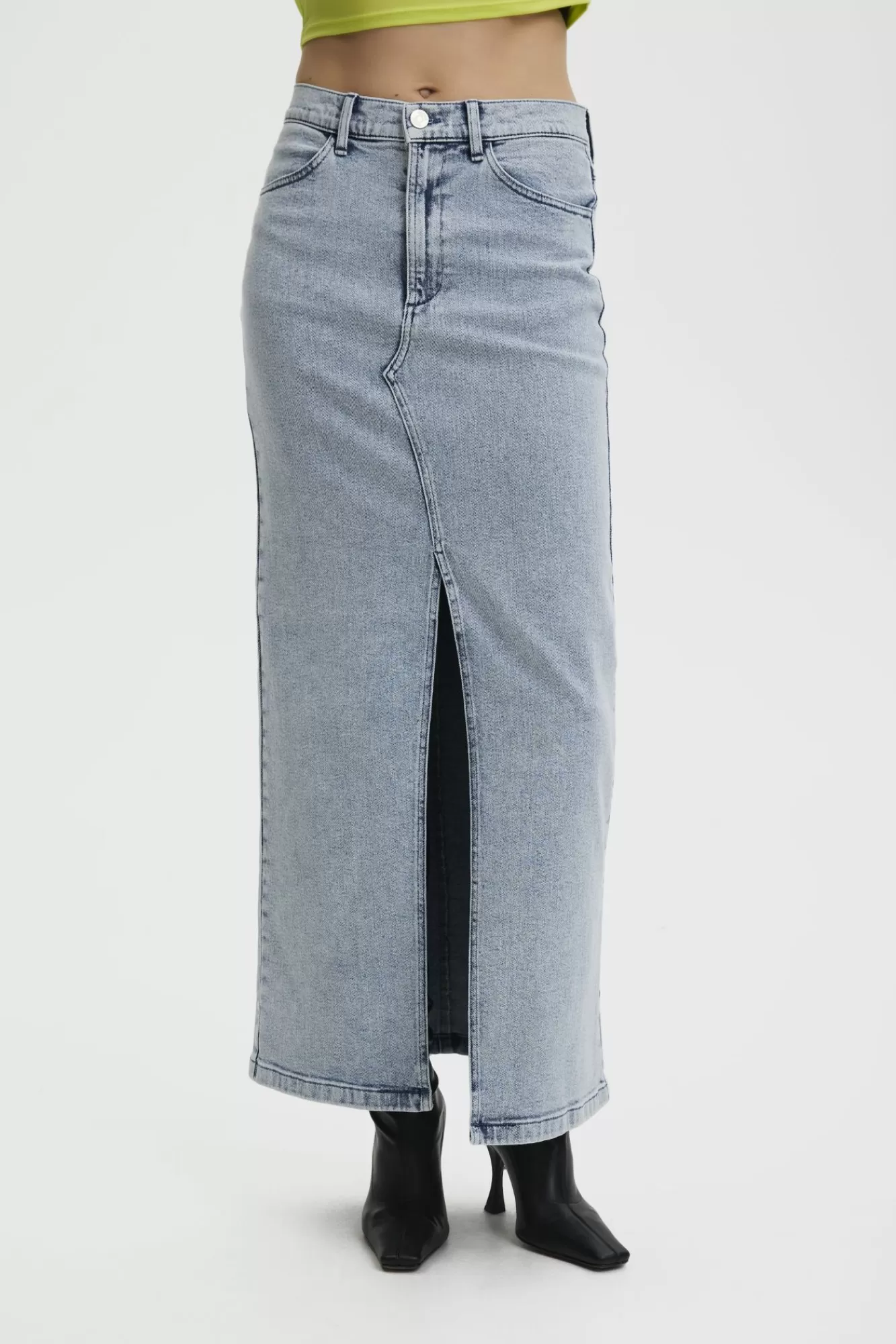 Gestuz Skjørt>Siwgz Denim Skjørt Light Blue Washed