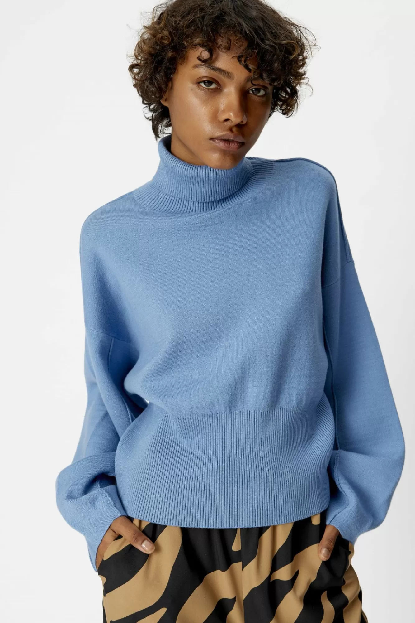 Gestuz Gensere & Cardigans>Talligz Strikket Pullover Deep Ocean Blue