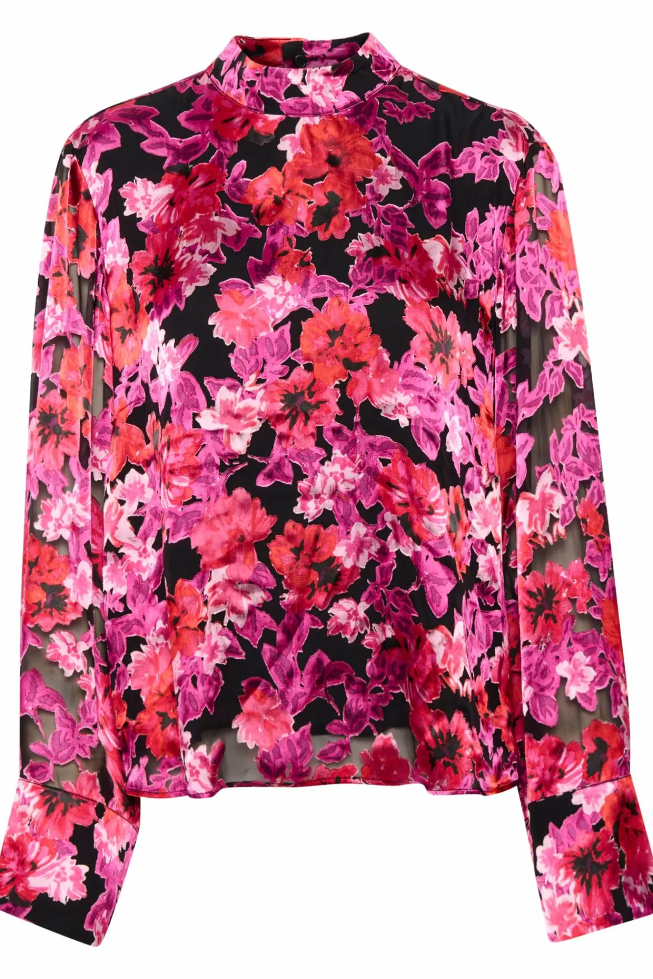 Gestuz Skjorter & Bluser>Zabinagz Bluse Pink Purple Flower